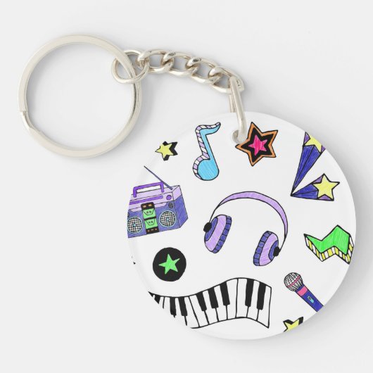 Muziek opvijzelen sleutelhanger (Voorkant)