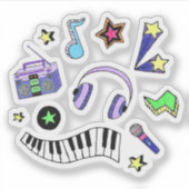 Muziek opvijzelen sticker (Voorkant)