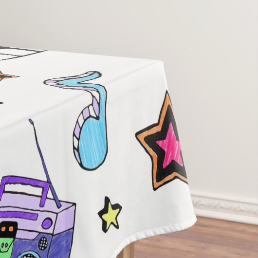 Muziek opvijzelen tafelkleed (Voorbeeld)