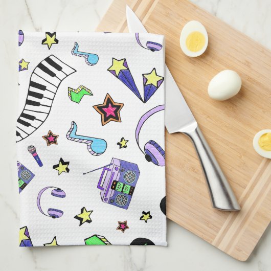 Muziek opvijzelen theedoek (Quarter Fold)