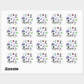 Muziek opvijzelen vierkante sticker (Vel)