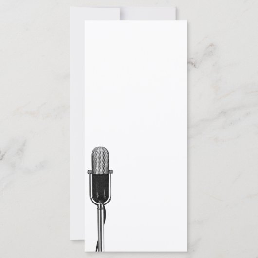 muziek, oude, gefashioned Retro-microfoon (Achterkant)