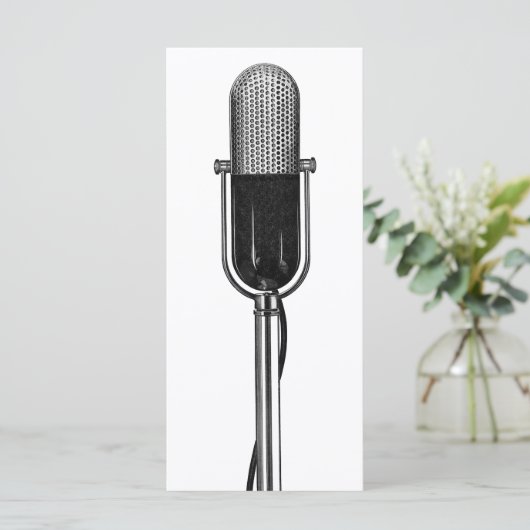  muziek, oude, gefashioned Retro-microfoon (Staand voorkant)