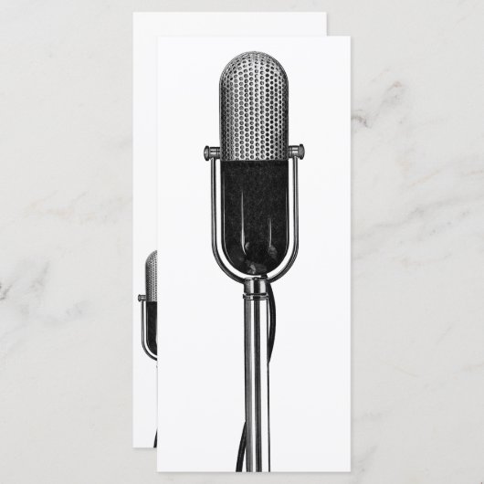 muziek, oude, gefashioned Retro-microfoon (Voorkant / Achterkant)