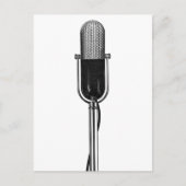 muziek, oude, gefashioned Retro-microfoon Briefkaart (Voorkant)