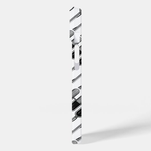  muziek, oude, gefashioned Retro-microfoon Case-Mate iPhone Case (Achterkant / Links)