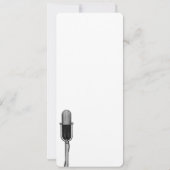 muziek, oude, gefashioned Retro-microfoon Kaart (Achterkant)