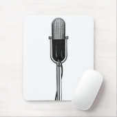  muziek, oude, gefashioned Retro-microfoon Muismat (Met muis)