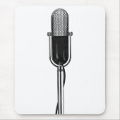  muziek, oude, gefashioned Retro-microfoon Muismat (Voorkant)