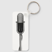 muziek, oude, gefashioned Retro-microfoon Sleutelhanger (Achterkant)