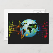Muziek over de hele wereld briefkaart (Voorkant / Achterkant)