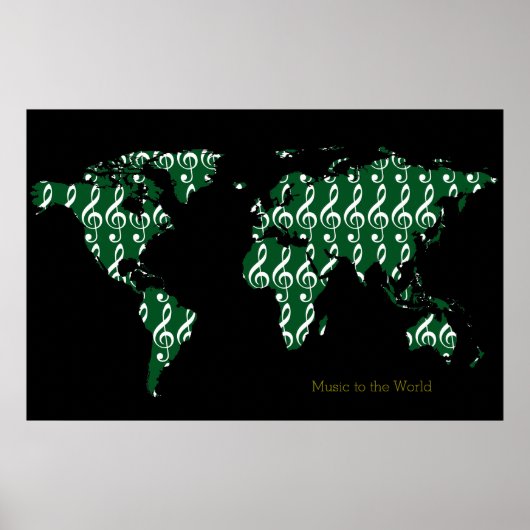 muziek over de hele wereld , map poster (Voorkant)