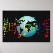 Muziek over de hele wereld poster (Voorkant)