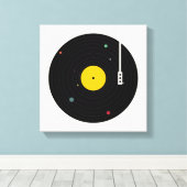 Muziek overal | Florent Bodart Canvas Afdruk (Insitu (Houten vloer))