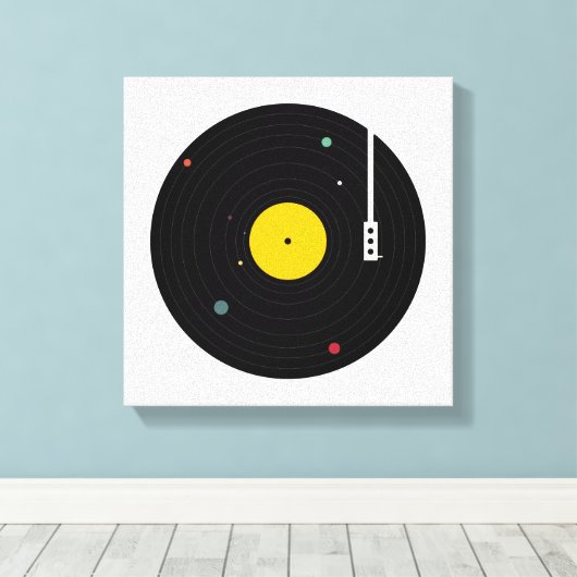 Muziek overal | Florent Bodart Canvas Afdruk (Insitu (Houten vloer))