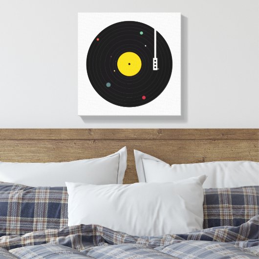 Muziek overal | Florent Bodart Canvas Afdruk (Insitu (Slaapkamer))