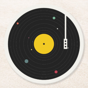 Muziek overal   Florent Bodart Ronde Kartonnen Onderzetter