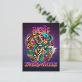 Muziek overal graffiti DJ Briefkaart (Staand voorkant)