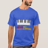 Muziek overtreft Piano Word Art Design T-shirt (Voorkant)