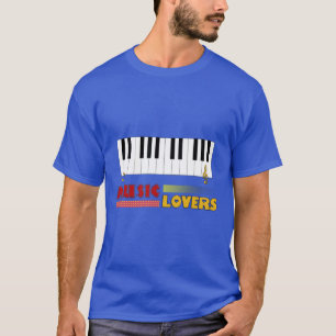Muziek overtreft Piano Word Art Design T-shirt