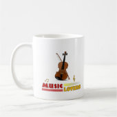 Muziek overtreft Violin Word Art Design Koffiemok (Links)