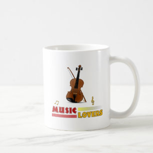Muziek overtreft Violin Word Art Design Koffiemok