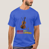 Muziek overtreft Violin Word Art Design T-shirt (Voorkant)