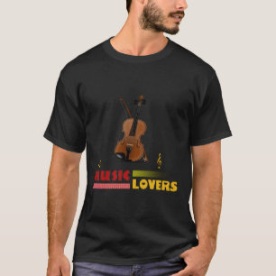 Muziek overtreft Violin Word Art Design T-shirt