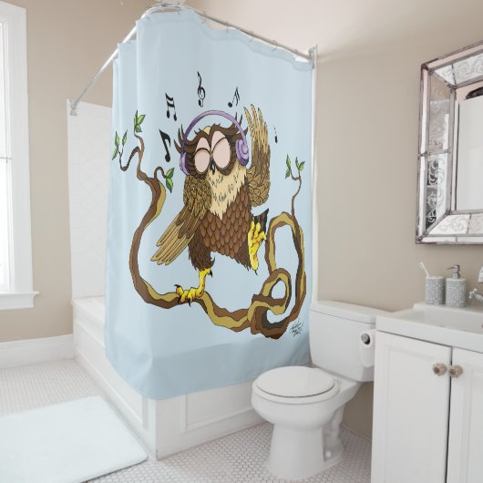 Muziek Owl Douchegordijn (In situ)