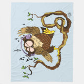 Muziek Owl Fleece Deken (Voorkant)