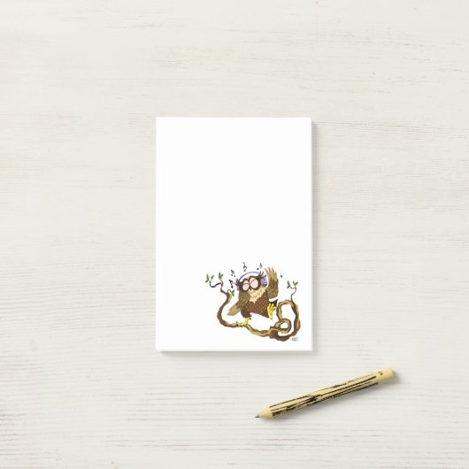 Muziek Owl Post-it® Notes (Op bureau)