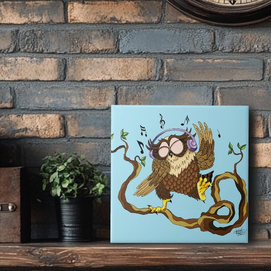 Muziek Owl Tegeltje