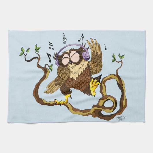 Muziek Owl Theedoek (Horizontaal)