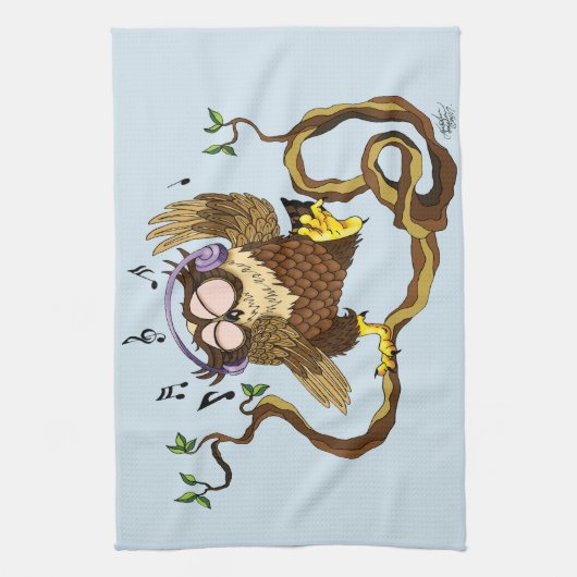 Muziek Owl Theedoek (Verticaal)