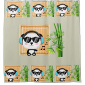 muziek panda douchegordijn (Voorkant)