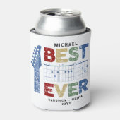 Muziek Papa Beste Papa Ooit Gitaar akkoorden geper Blikjeskoeler (Blikje Voorkant)