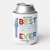 Muziek Papa Beste Papa Ooit Gitaar akkoorden geper Blikjeskoeler (Blikje Achterkant)