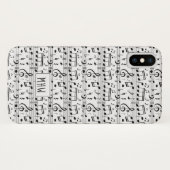 Muziek Patroon aangepaste monogram telefoonhoesjes Case-Mate iPhone Case (Achterkant (horizontaal))