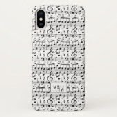 Muziek Patroon aangepaste monogram telefoonhoesjes Case-Mate iPhone Case (Achterkant)