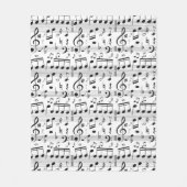 Muziek Patroon fleece dekens (Voorkant)