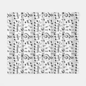 Muziek Patroon fleece dekens (Voorkant (Horizontaal))