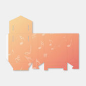Muziek peach bedankdoosjes (Uitgevouwen)