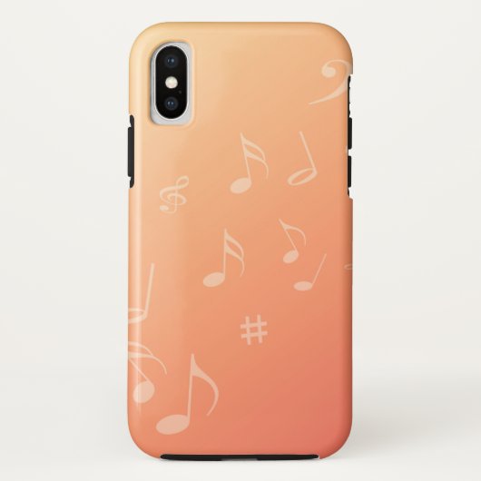 Muziek peach Case-Mate iPhone case (Achterkant)