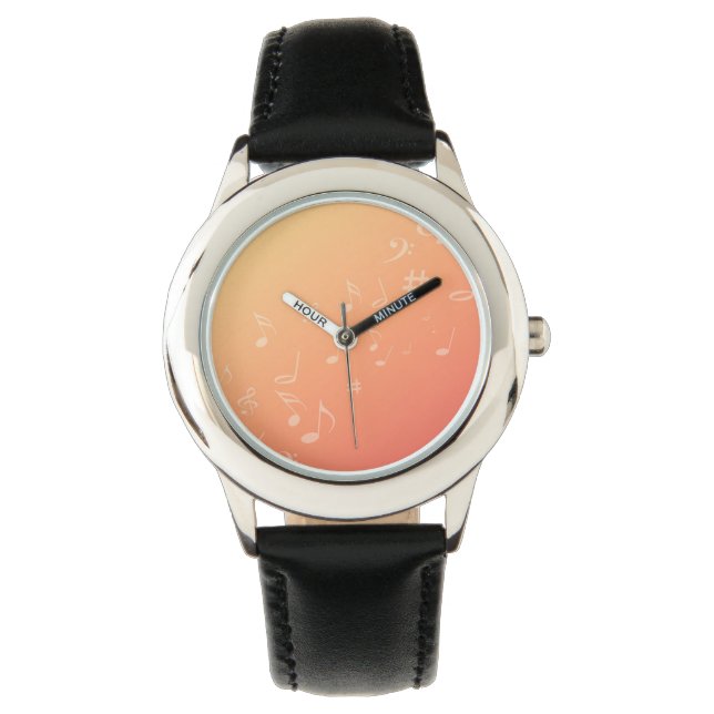 Muziek peach horloge (Voorkant)