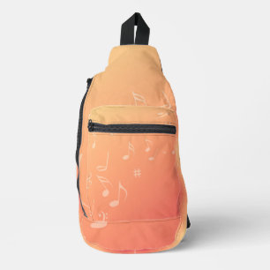 Muziek peach sling bag