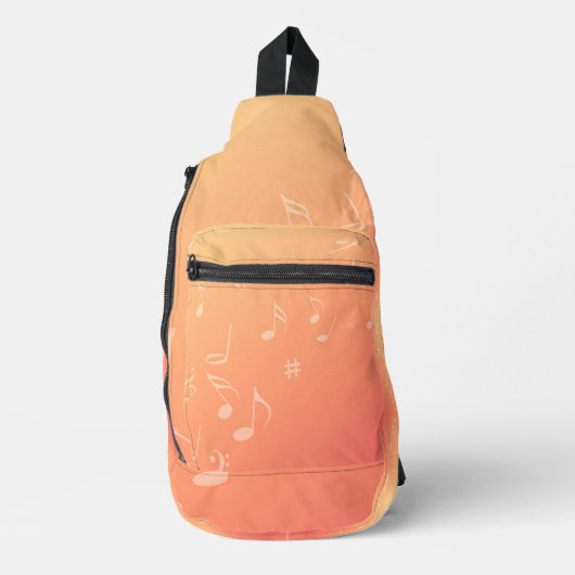 Muziek peach sling bag (Voorkant)