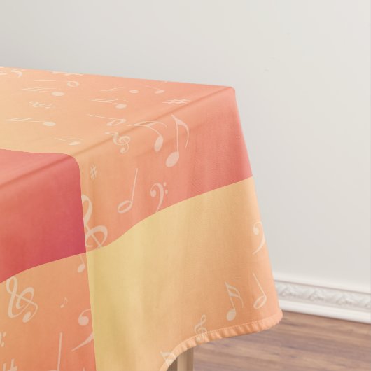 Muziek peach tafelkleed (Voorbeeld)