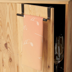 Muziek peach theedoek