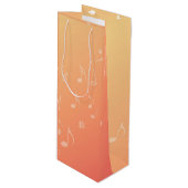 Muziek peach wijn cadeautas (Voorkant Gekanteld)