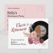 muziek pensioen uitnodigingskaart uitnodiging briefkaart (Voorkant / Achterkant)